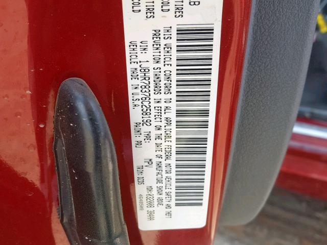 1J8HR78376C258192 - 2006 JEEP GRAND CHER RED photo 10