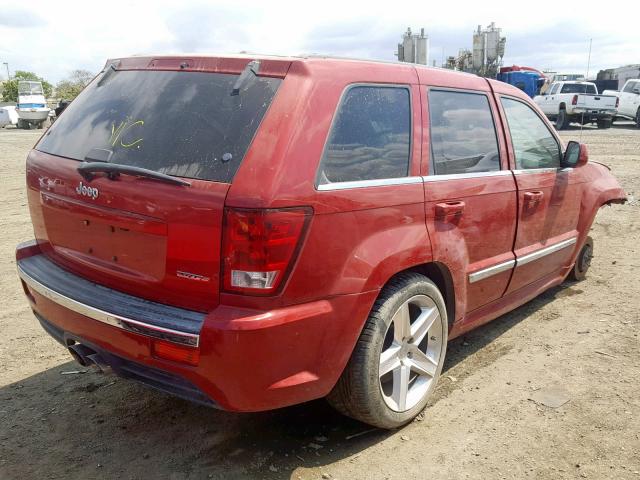 1J8HR78376C258192 - 2006 JEEP GRAND CHER RED photo 4