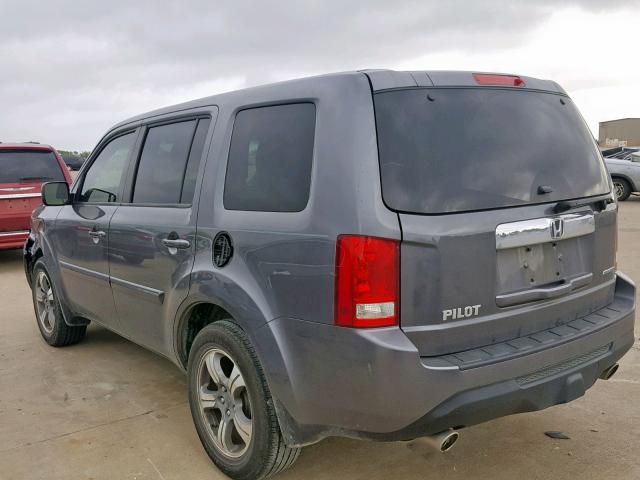 5FNYF3H34FB034759 - 2015 HONDA PILOT SE GRAY photo 3