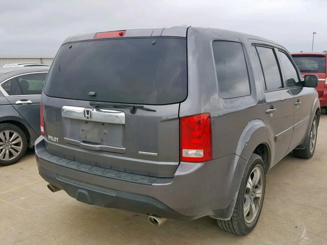 5FNYF3H34FB034759 - 2015 HONDA PILOT SE GRAY photo 4