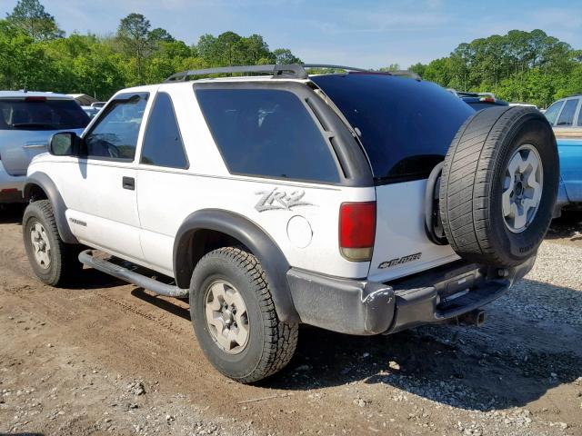 1GNCS18X44K135496 - 2004 CHEVROLET BLAZER WHITE photo 3