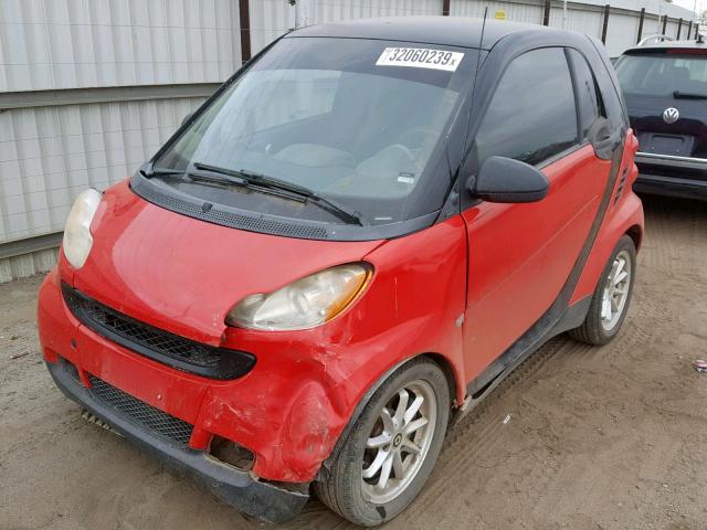 WMEEJ31X09K268579 - 2009 SMART FORTWO PUR RED photo 2