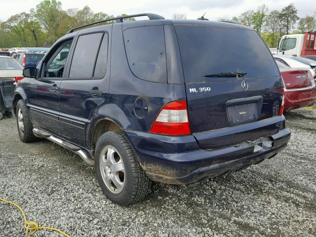 4JGAB57E43A426281 - 2003 MERCEDES-BENZ ML 350 BLUE photo 3