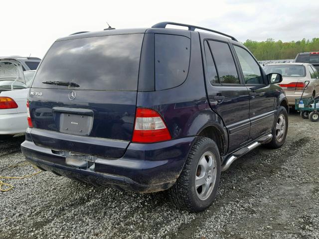 4JGAB57E43A426281 - 2003 MERCEDES-BENZ ML 350 BLUE photo 4