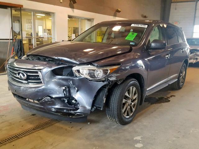 5N1AL0MMXDC314215 - 2013 INFINITI JX35 GRAY photo 2