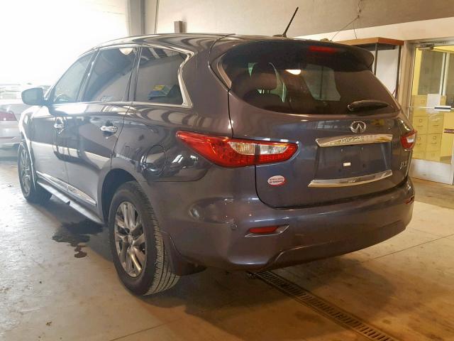 5N1AL0MMXDC314215 - 2013 INFINITI JX35 GRAY photo 3