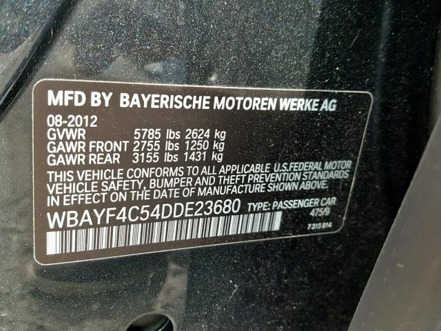 WBAYF4C54DDE23680 - 2013 BMW 740 LXI BLACK photo 10