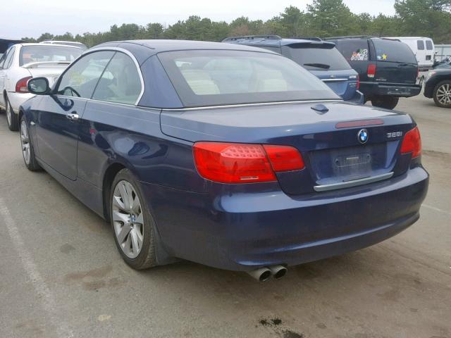 WBADW7C59BE543026 - 2011 BMW 328 I SULE BLUE photo 3