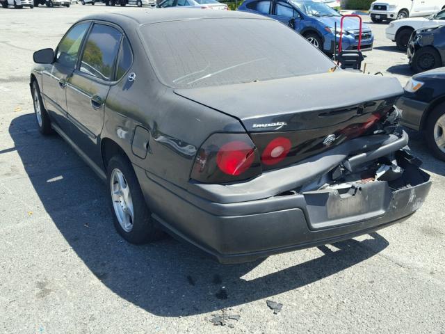 2G1WF52E449451449 - 2004 CHEVROLET IMPALA BLACK photo 3