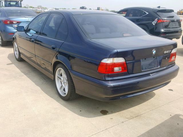 WBADN63411GM70211 - 2001 BMW 540 I AUTO BLUE photo 3