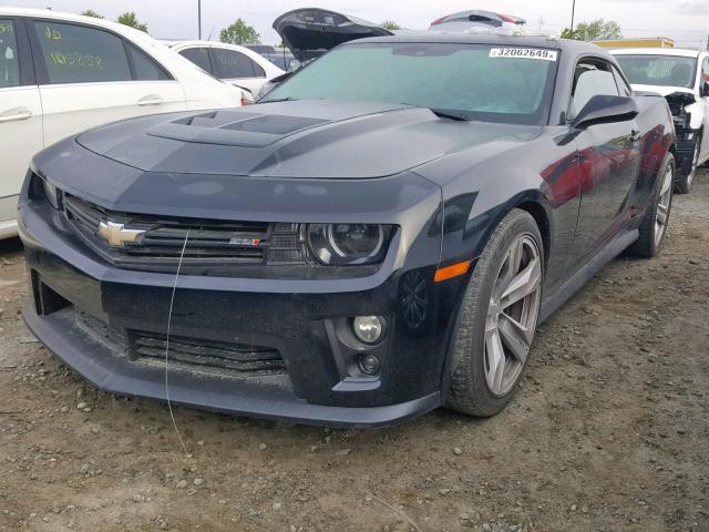 2G1FM1EP1F9801263 - 2015 CHEVROLET CAMARO ZL1 BLACK photo 2