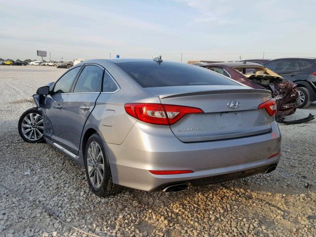 5NPE34AF4HH497009 - 2017 HYUNDAI SONATA SPO GRAY photo 3