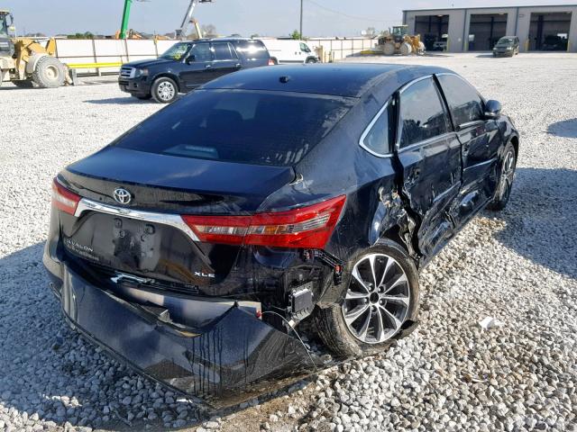 4T1BK1EB0HU251703 - 2017 TOYOTA AVALON XLE BLACK photo 4