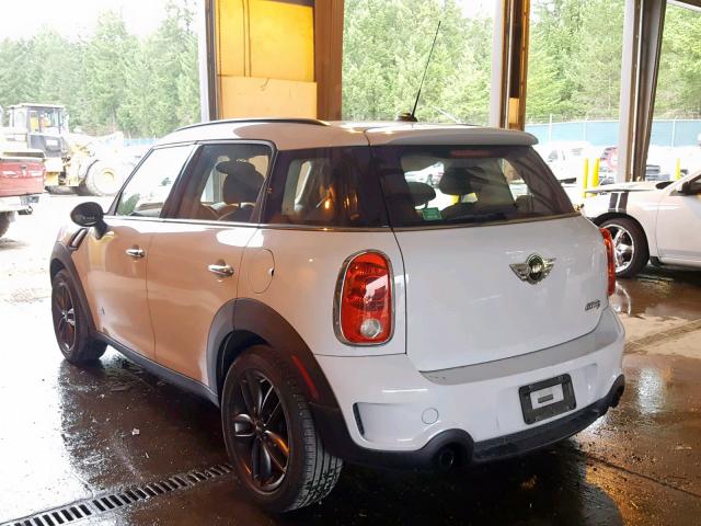 WMWZC5C50CWL61665 - 2012 MINI COOPER S C WHITE photo 3