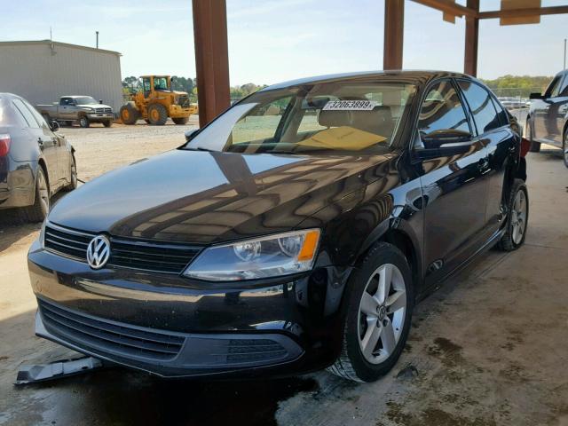 3VWLL7AJXCM333597 - 2012 VOLKSWAGEN JETTA TDI BLACK photo 2