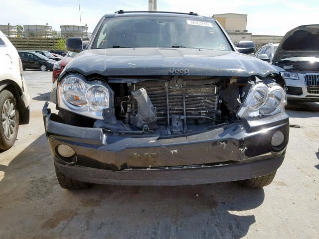 1J8HR58N56C334921 - 2006 JEEP GRAND CHER BLACK photo 9