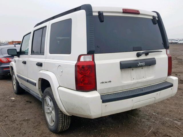 1J8HG48K06C334301 - 2006 JEEP COMMANDER WHITE photo 3