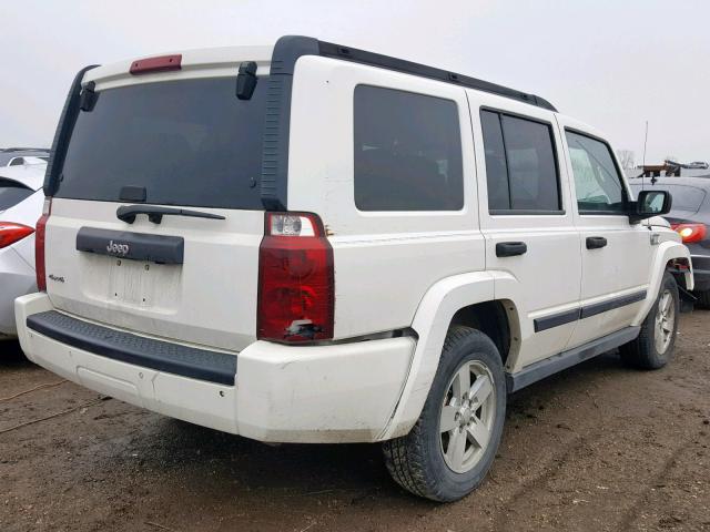1J8HG48K06C334301 - 2006 JEEP COMMANDER WHITE photo 4