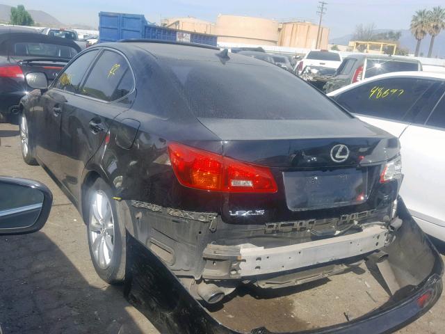 JTHBK262672028843 - 2007 LEXUS IS 250 BLACK photo 3