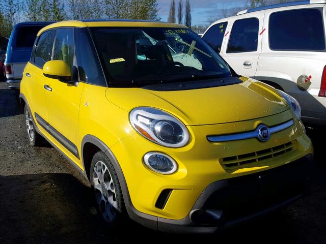 ZFBCFADH1EZ013525 - 2014 FIAT 500L TREKK YELLOW photo 1