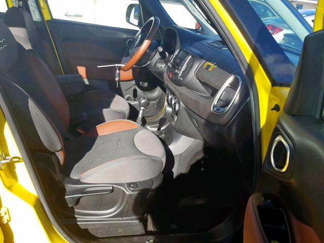 ZFBCFADH1EZ013525 - 2014 FIAT 500L TREKK YELLOW photo 5