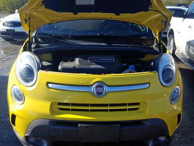 ZFBCFADH1EZ013525 - 2014 FIAT 500L TREKK YELLOW photo 7