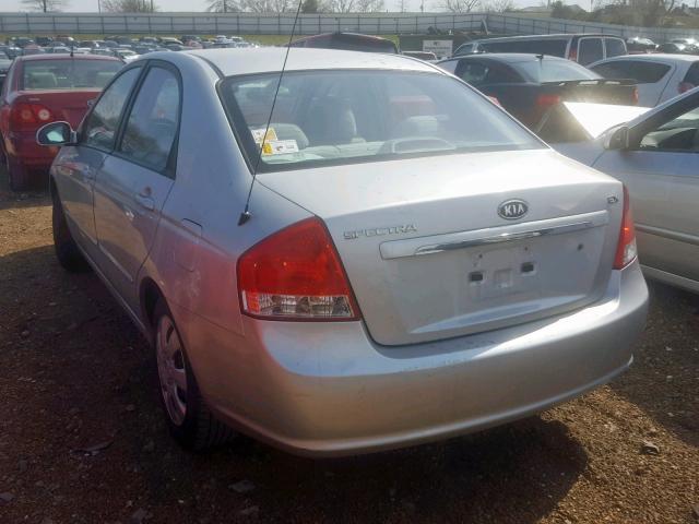 KNAFE221995621294 - 2009 KIA SPECTRA EX SILVER photo 3