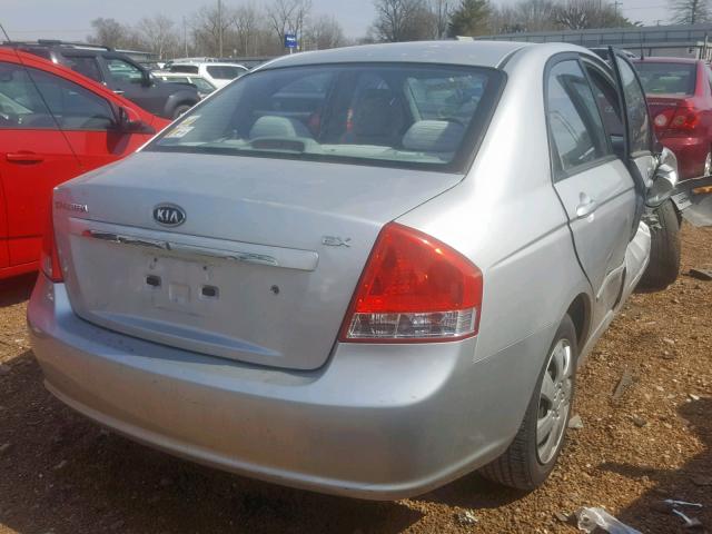 KNAFE221995621294 - 2009 KIA SPECTRA EX SILVER photo 4