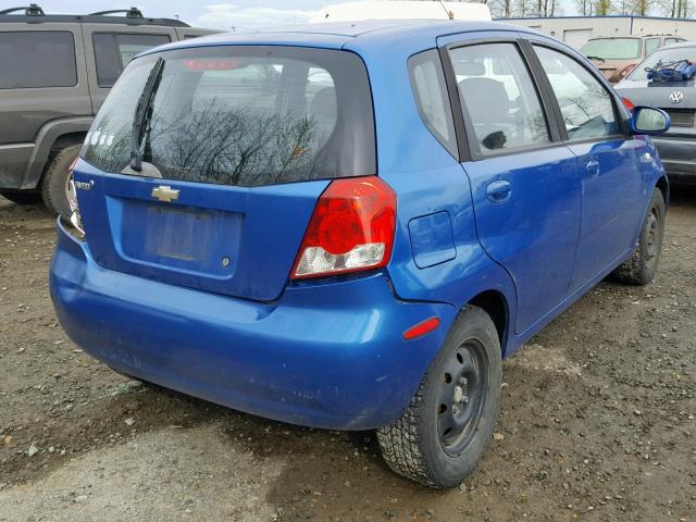 KL1TD66687B691669 - 2007 CHEVROLET AVEO BASE Көк фото 4
