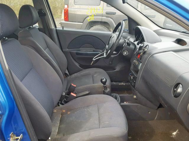 KL1TD66687B691669 - 2007 CHEVROLET AVEO BASE Көк фото 5