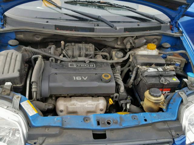 KL1TD66687B691669 - 2007 CHEVROLET AVEO BASE Көк фото 7