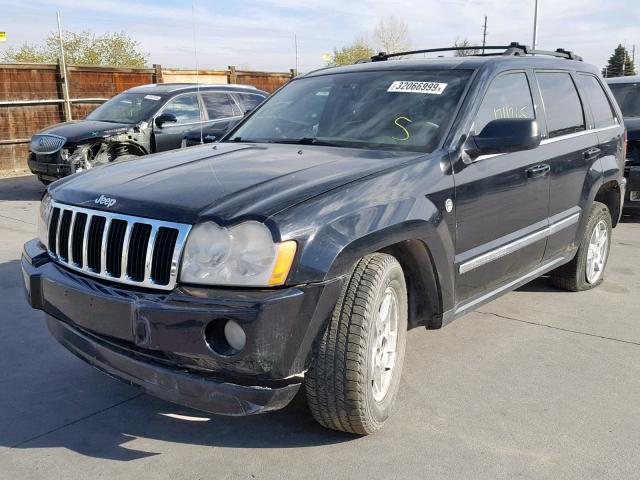 1J8HR58P57C532255 - 2007 JEEP GRAND CHER BLACK photo 2