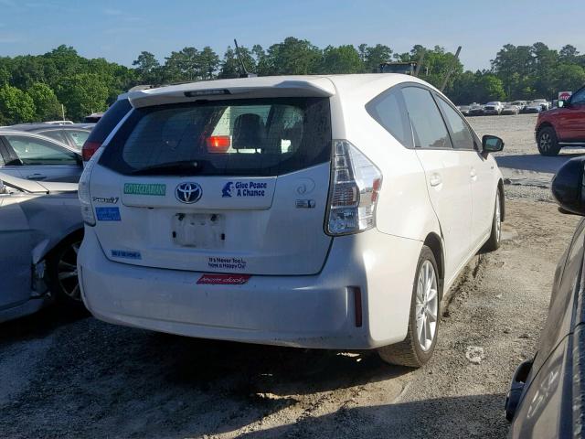 JTDZN3EU6C3032332 - 2012 TOYOTA PRIUS V WHITE photo 4