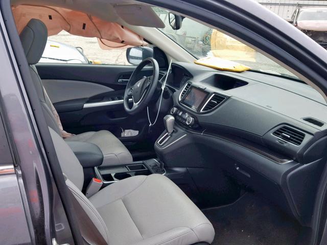 2HKRM3H74GH514073 - 2016 HONDA CR-V EXL GRAY photo 5