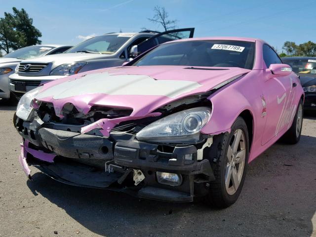 WDBWK54F37F145412 - 2007 MERCEDES-BENZ SLK 280 PINK photo 2