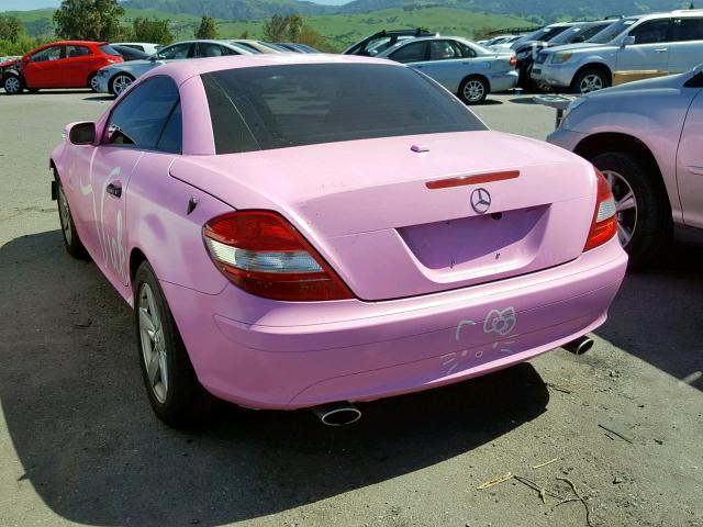 WDBWK54F37F145412 - 2007 MERCEDES-BENZ SLK 280 PINK photo 3