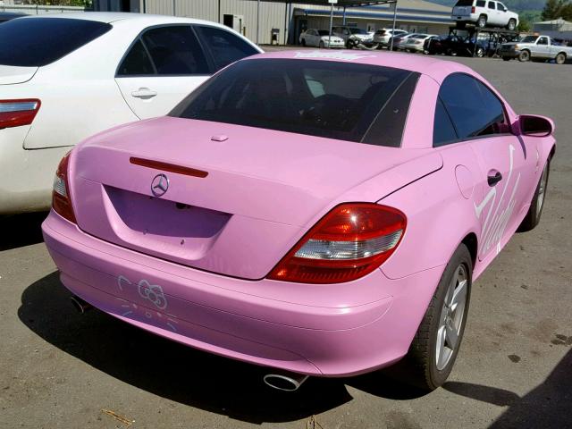 WDBWK54F37F145412 - 2007 MERCEDES-BENZ SLK 280 PINK photo 4