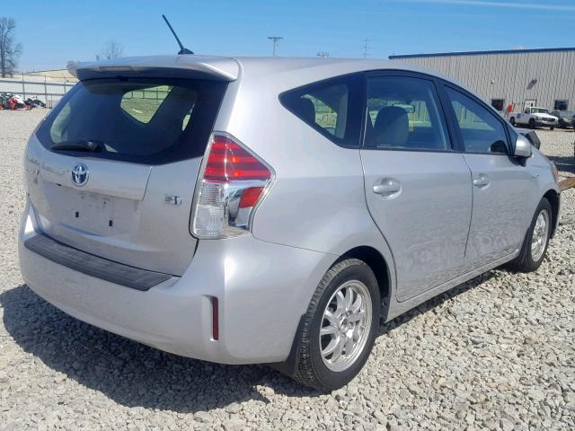 JTDZN3EU6HJ065821 - 2017 TOYOTA PRIUS V SILVER photo 4