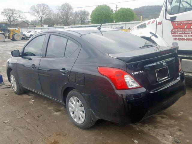 3N1CN7AP3KL821203 - 2019 NISSAN VERSA S BLACK photo 3