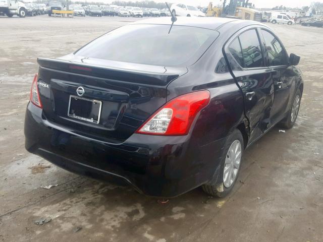 3N1CN7AP3KL821203 - 2019 NISSAN VERSA S BLACK photo 4