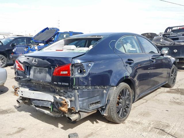 JTHCK262065004653 - 2006 LEXUS IS 250 BLUE photo 4