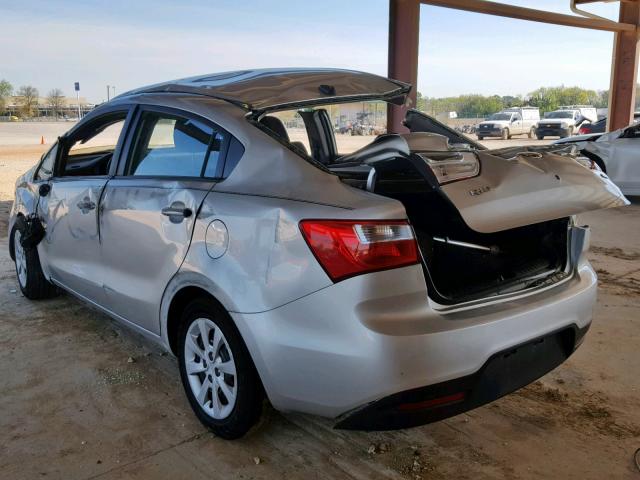 KNADM4A3XD6149649 - 2013 KIA RIO LX SILVER photo 3