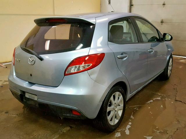 JM1DE1LY7D0158707 - 2013 MAZDA MAZDA2 BLUE photo 4