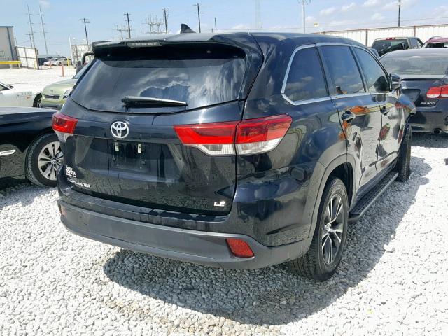 5TDZZRFH8JS278030 - 2018 TOYOTA HIGHLANDER BLACK photo 4