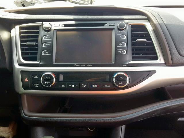 5TDZZRFH8JS278030 - 2018 TOYOTA HIGHLANDER BLACK photo 9