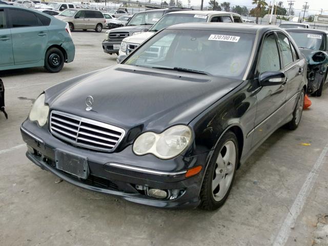 WDBRF40J55F652153 - 2005 MERCEDES-BENZ C 230K SPO BLACK photo 2