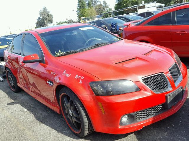 6G2ER57738L135017 - 2008 PONTIAC G8 RED photo 1