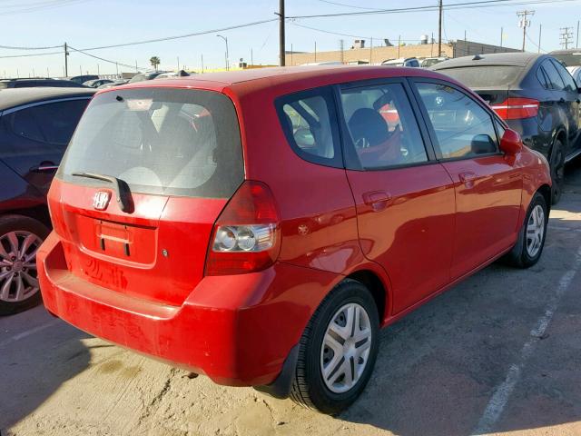 JHMGD38488S048629 - 2008 HONDA FIT RED photo 4