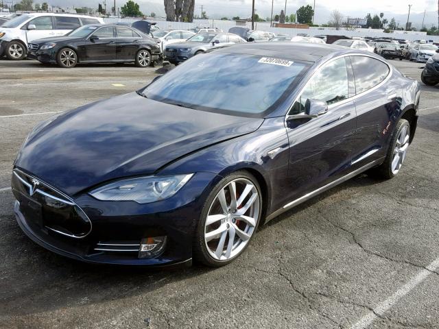 5YJSA1H2XFFP66538 - 2015 TESLA MODEL S 85 BLACK photo 2