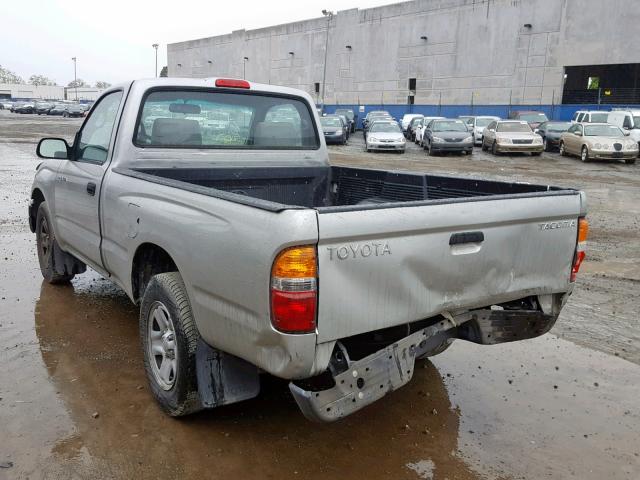 5TENL42N23Z183189 - 2003 TOYOTA TACOMA SILVER photo 3